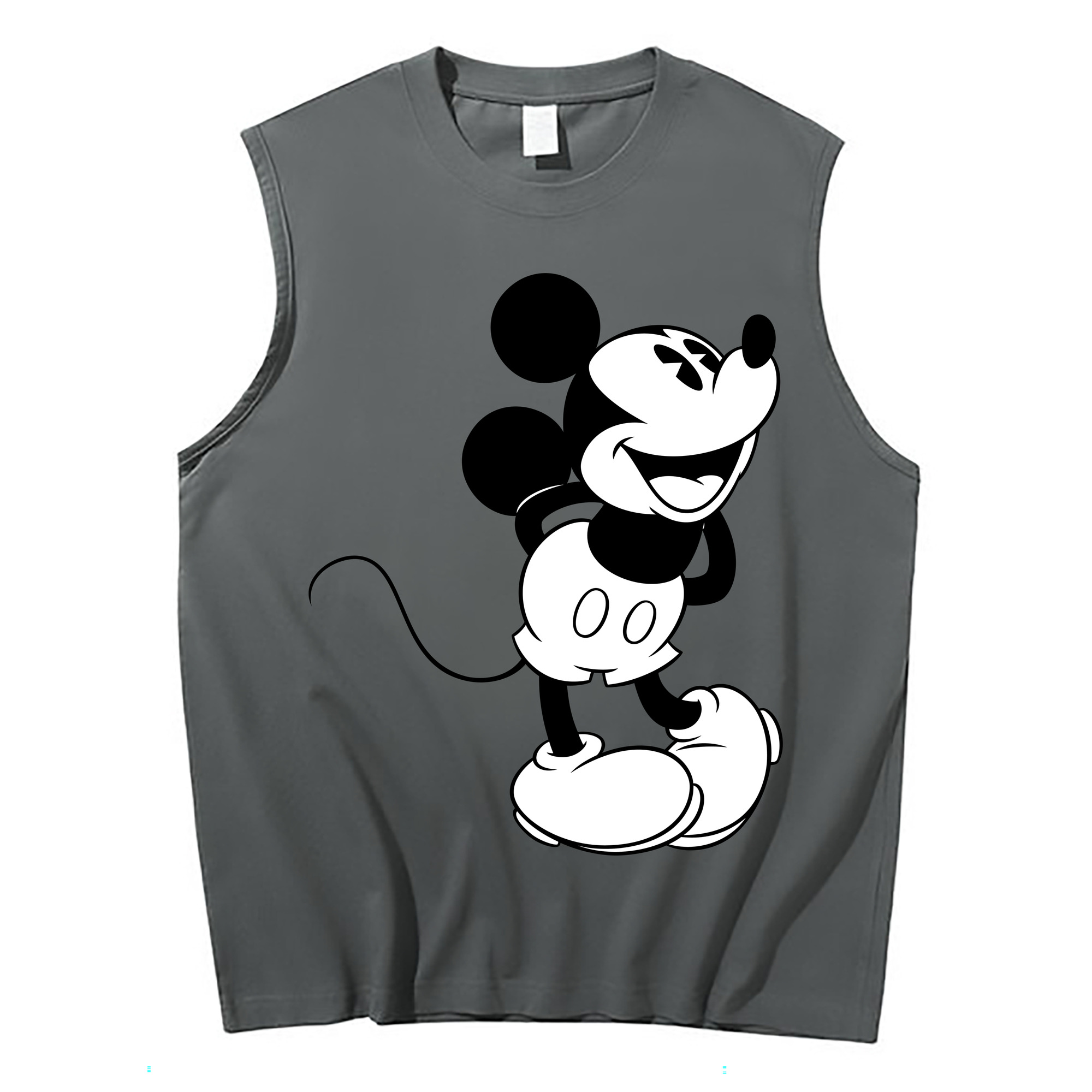 ミッキーマウス Mickey Mouse コットン100％タンクトップ（フロントプリント）